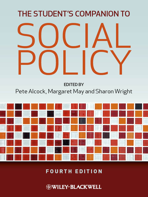 Cover image for The Student's Companion to Social Policy